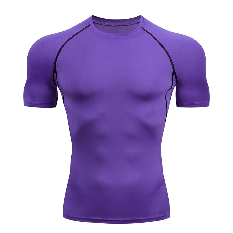 Sport T Shirt Men Quick Dry Short Sleeve Sport Tee Tops Gym Fitness Compression Shirt Training Running T-Shirt Men Rashgard