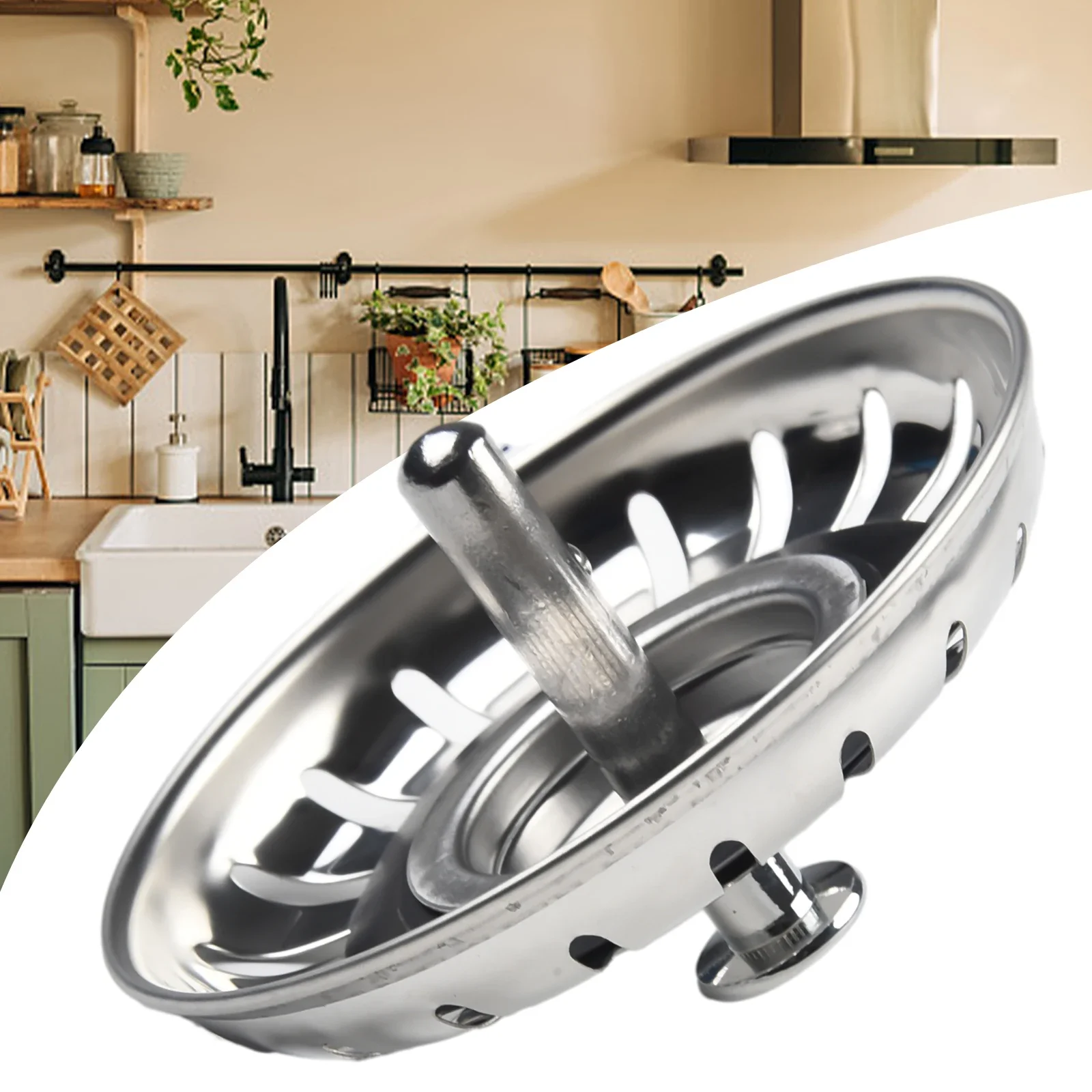 Kitchen Sink Strainer Replacement Waste Plug Basin Drain Filter Steel 80mm/82mm/84mm Waste Plug Fixing Pin Hourglass sink filter kitchen sink filter sink strainer kitchen sink strainer