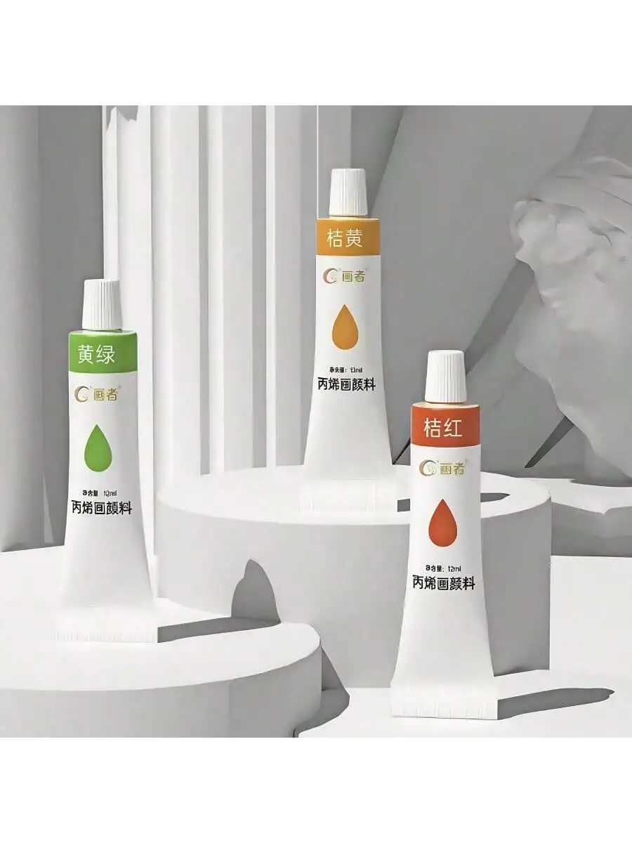 12/18/24/36 Color Acrylic paint+1 palette, 12ml/0.4oz, suitable for artists, hobbyists, fabric, canvas painting and decoration 3