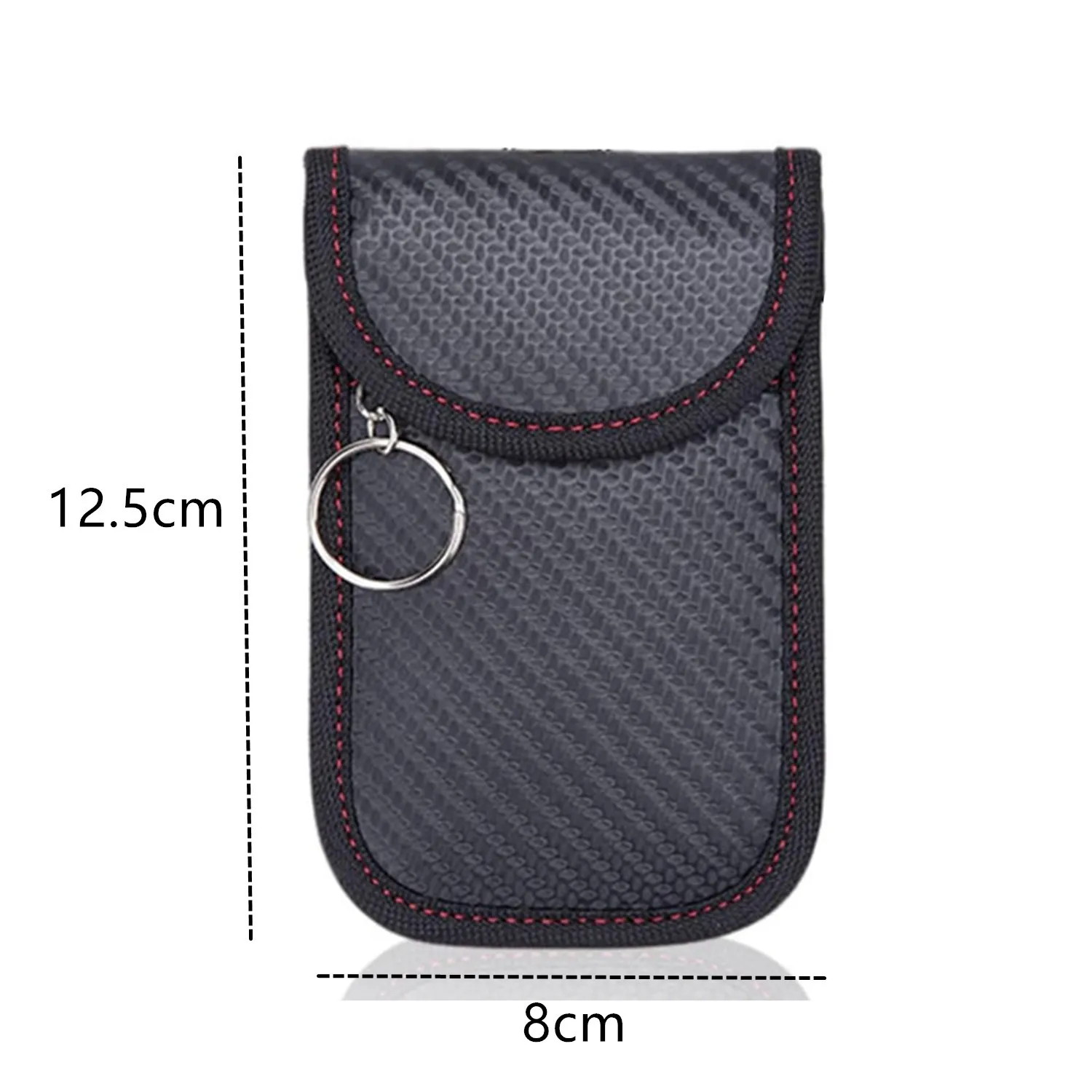 Carbon Fiber RFID Shielding Faraday Key Pouch - Anti-Theft, Anti-Induction, Neutral Style
