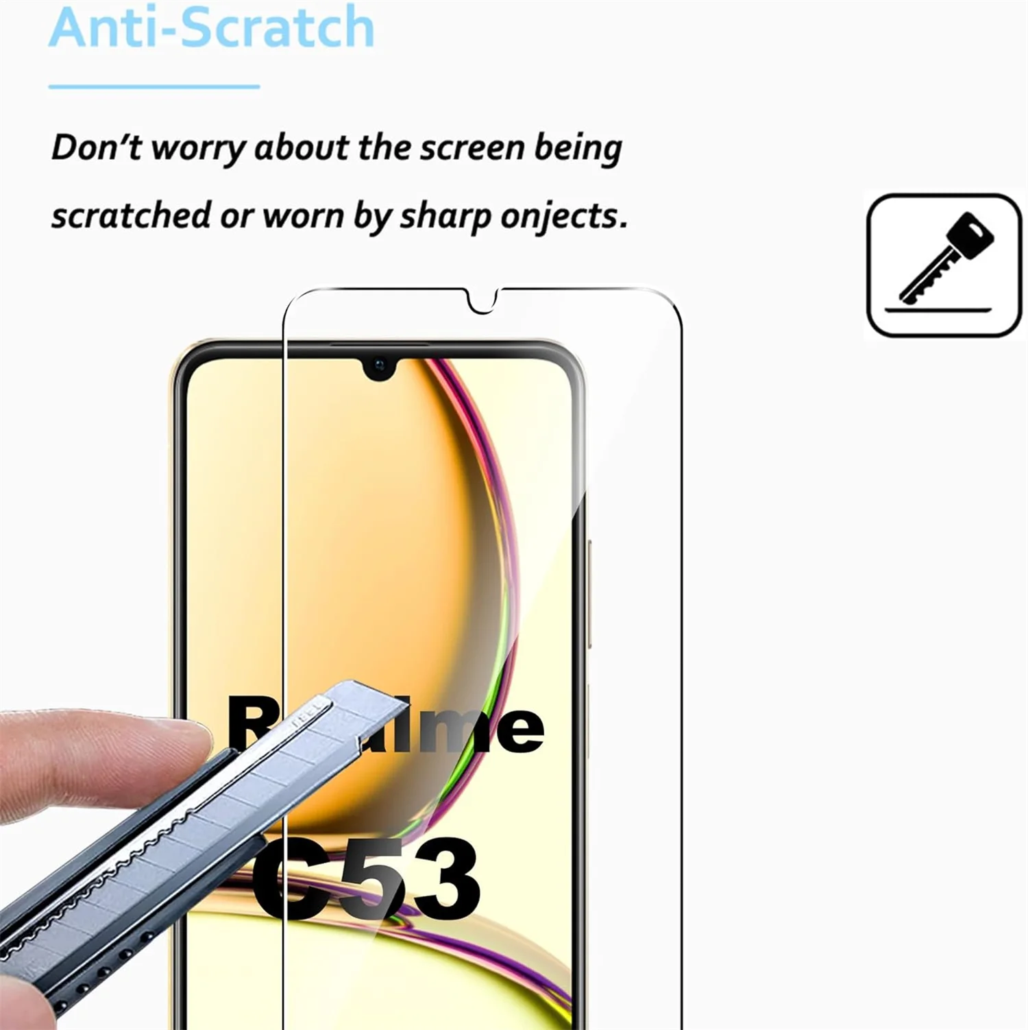 1/4 قطعة فيلم مقسى عالي الوضوح HD + زجاج مقسى عالي...