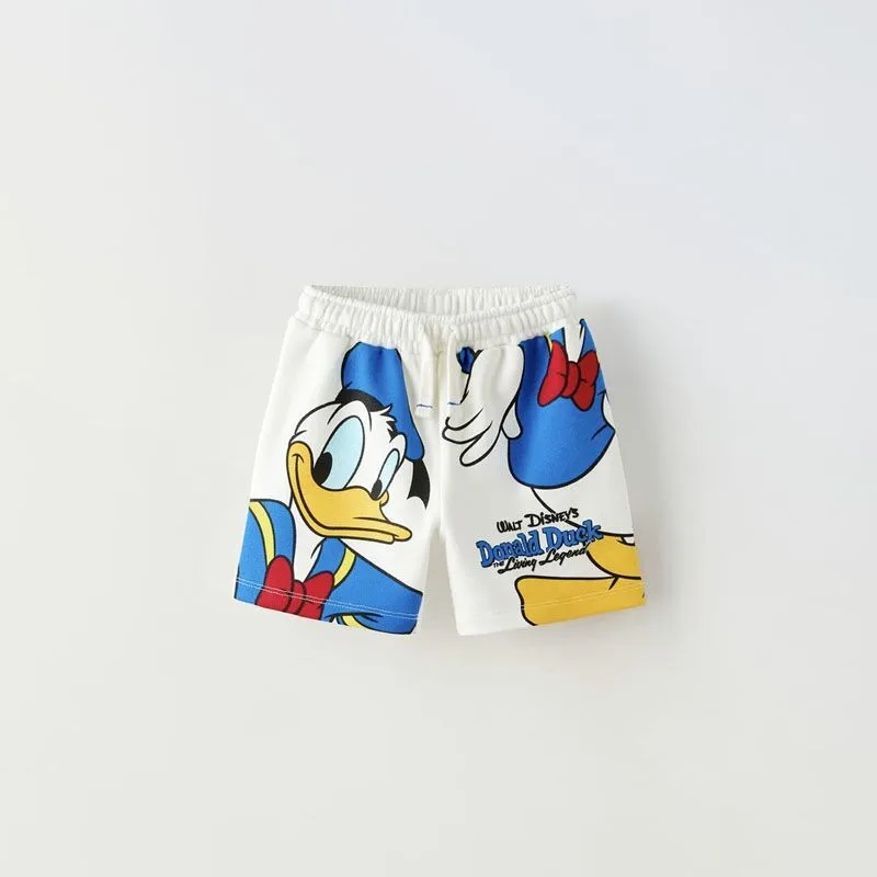 Kids Shorts For 1-7Age Child Casual Sports Clothing Summer Toddler Boys Mickey Mouse Print