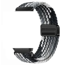 Breathable Nylon Magnetic Buckle Watch Strap - Series 10 11 42mm (9 Gradient Black)