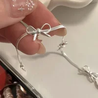 LATS Fashion Sweet Bow Bracelets for Women Girls Sparkling Delicate Ribbon Bowknot Snake Bones Chain Bracelet Party Jewelry Gift - Image 3