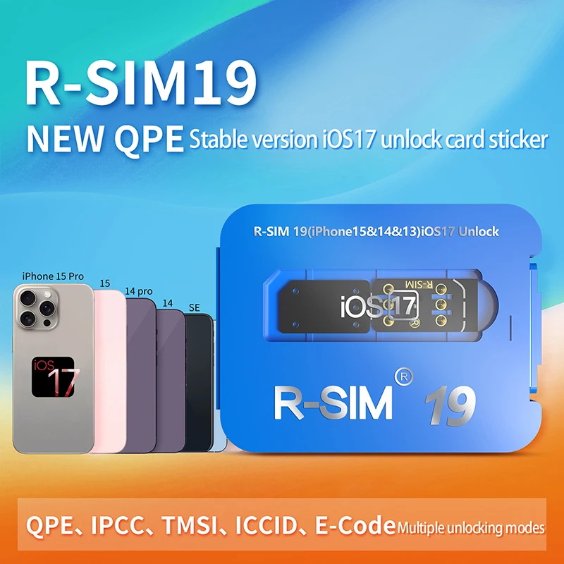 

R-SIM19 NEW QPE Stable IOS17 Release Card For The Full Range Of Apple 6-17 Unlock