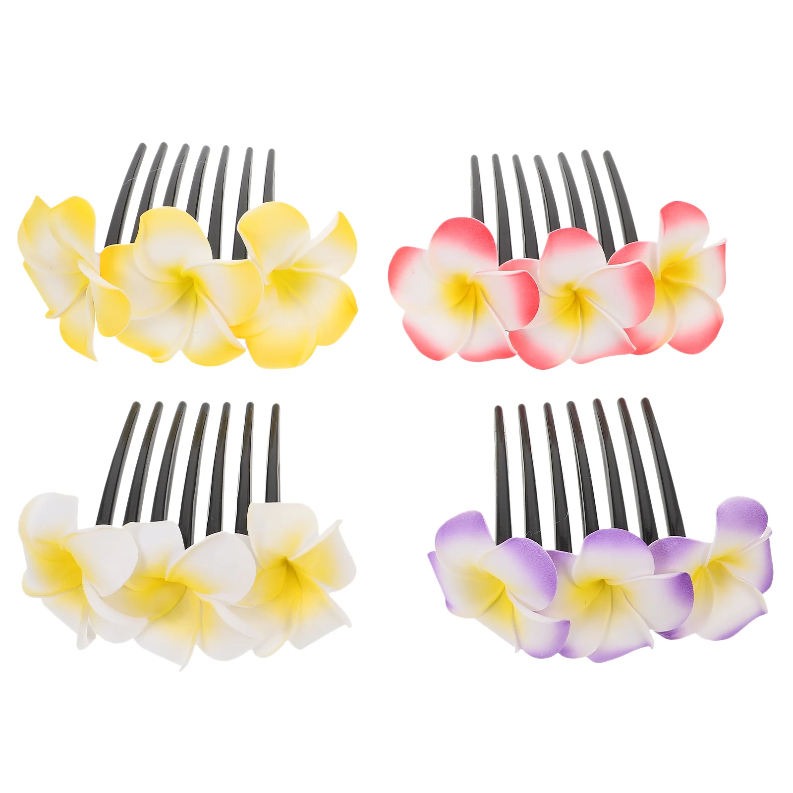 

4 Pcs Girls Hair Accessories Headgear Frangipani Hair Clip Bride Barrettes Plastic Accessories for Women