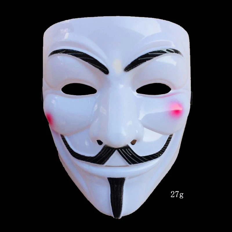 Halloween Movie Cosplay V Hacker Mask, Anonymous Guy Fawkes, Presente de Natal para adultos e crianças, Máscara do filme