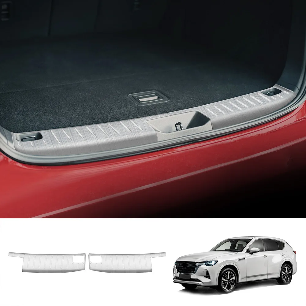 

For mazda CX-90 CX90 USA 2023 2024 Rear Door Sill Protector Car Accessories Threshold Scuff Plate Stickers Pedal Trim Styling