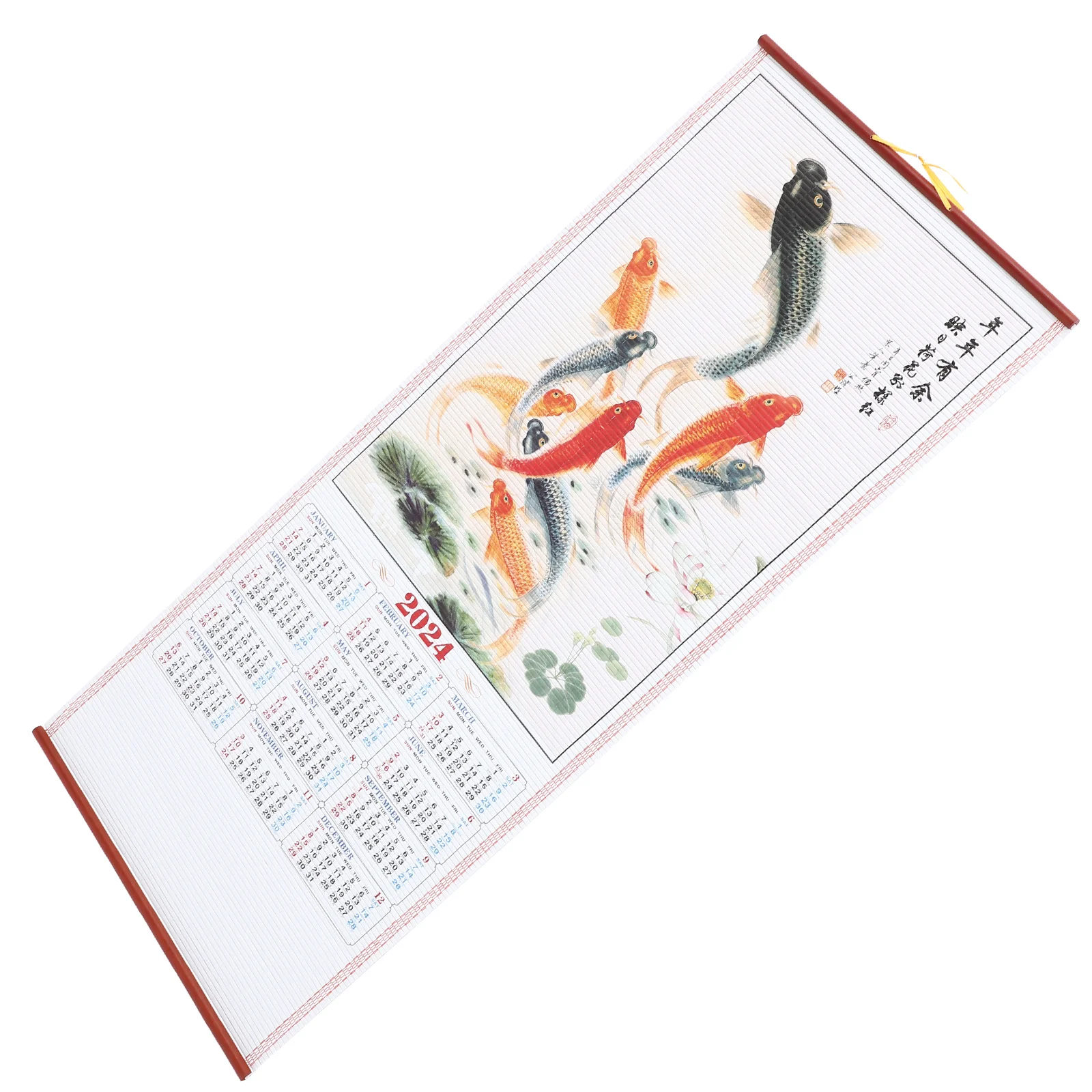

Traditional Chinese Calendar Scroll Hanging Calendar Hanging Calendar The Year Of Dragon Calendar Office Imitation Bamboo