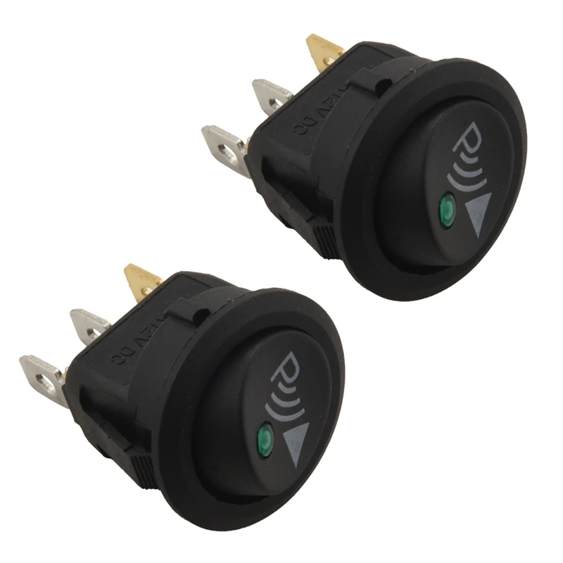 

2X Round 3 Pin Rocker / Parking Off Switch Front Rear Walking Sensor