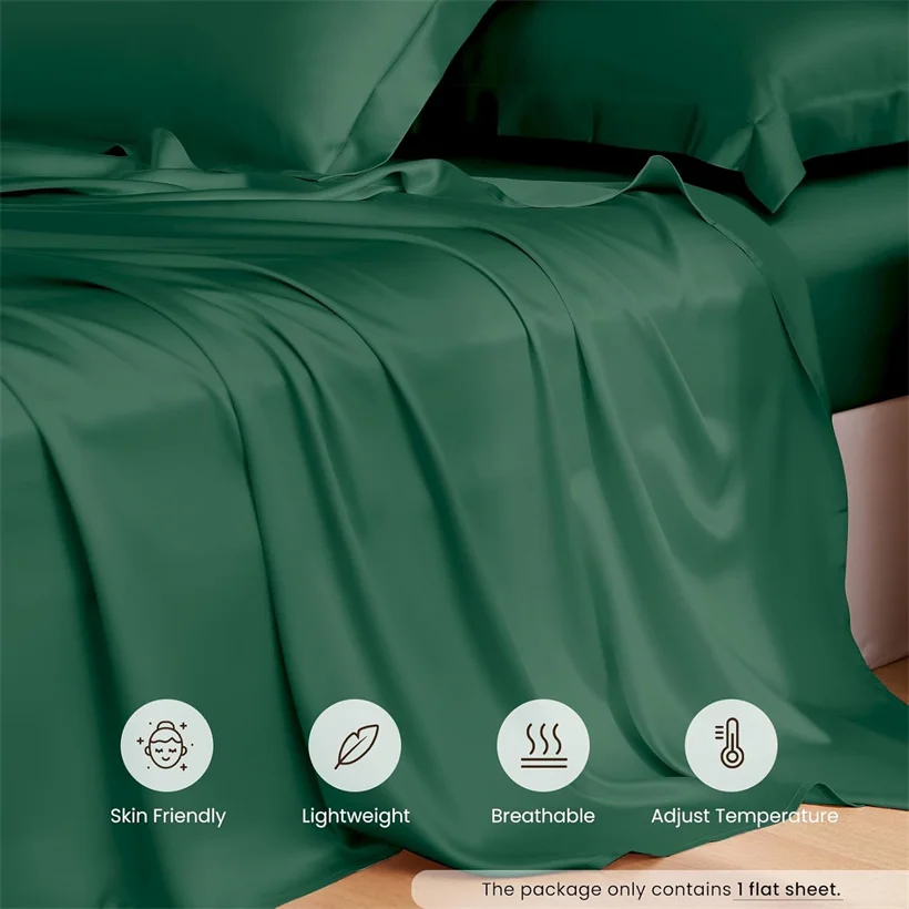 1pc 100% Mulberry Silk Flat Bed Sheet 23 Momme Natural Silk Bedding Bed Linen Ultra Soft Breathable Bedsheet Customized Any Size 3