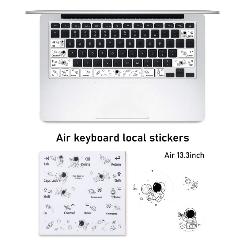 Keyboard Skin Stickers Keyboard Tearable Button Film Cartoon Cute Animation Texture Cover for macair keyboard stickers keyboard cover vinyl film sticker