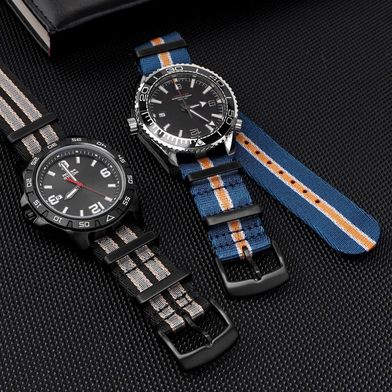 Military Canvas Woven Nylon Watch Band - Men's & Women's Wristband