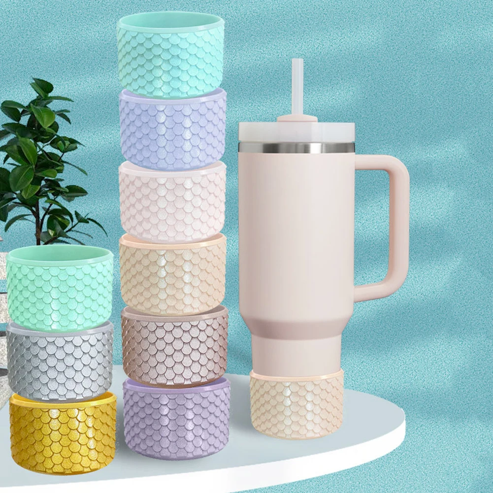 Mermaid Silicone Boot Wear Resistant Protective Cover Anti-Slip Sports Water Bottle Boot Sleeve 40oz Tumbler Cup Accessories tumbler cover,water bottle sleeve