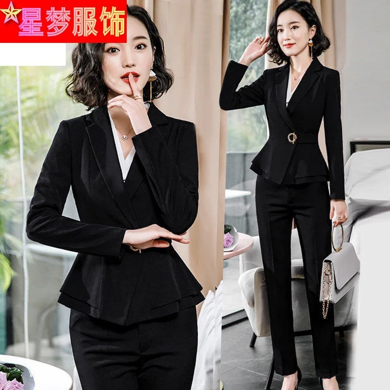 1882 Business Wear Suit Temperament Hotel Front Desk Work Clothes Suit Long Sleeve College Student Interview Wear Formal Wear