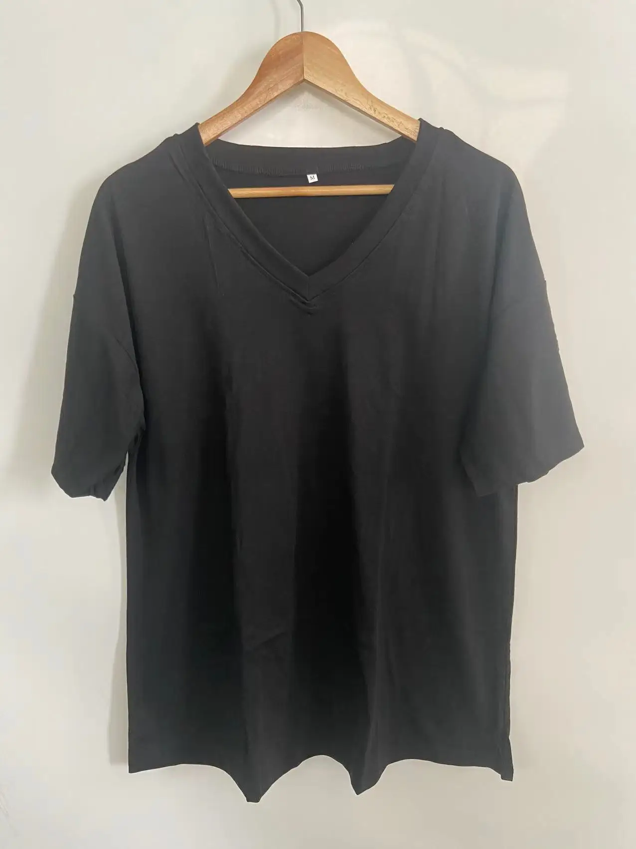 Women's Short Sleeve T Shirt - Cotton Broadcloth Polyester Fabric Top, Loose Fit Tee