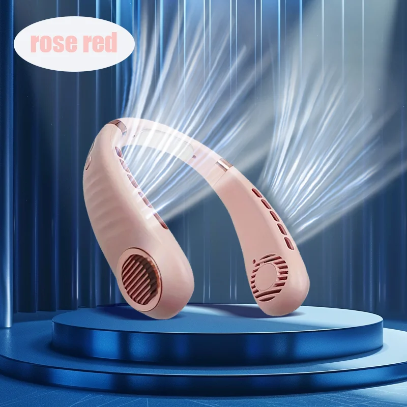 مروحة رقبة محمولة من JKUOO - سيليكون ناعم 5 سرعات...