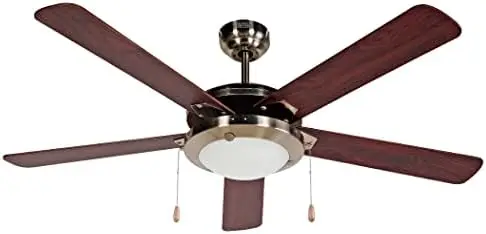 

Fan for Rooms up to 270 Sq. Ft, Brush Nickel 52" Cooling Fan with 3 Silver Finish Plywood Blades, Room Fan with Remote Contr Fan