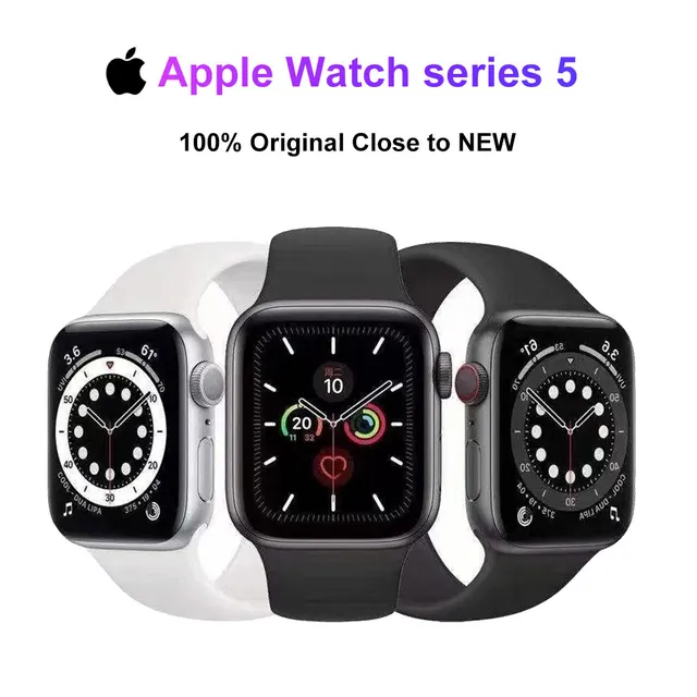 New Original Apple Watch Series 5 Aluminum Case GPS Cellular 40MM/44M Sports Strap Smartwatch For Man Women