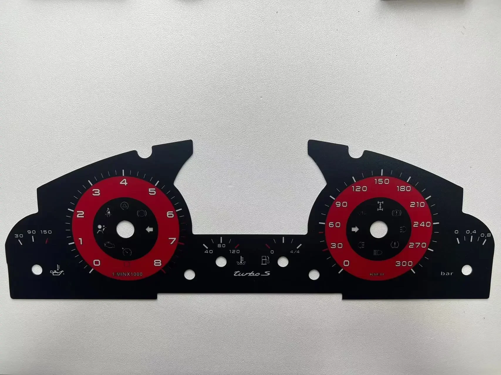 Face Dials Set For Porsche 955 Cayenne Turbo+Turbo S/957 Turbo Gauge Cluster Face Tacho Dials 300KM/H
