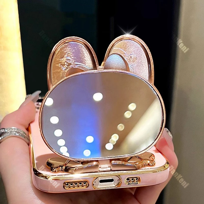 ブレスレットメッキ付きのラッキーなウサギの電話ケース