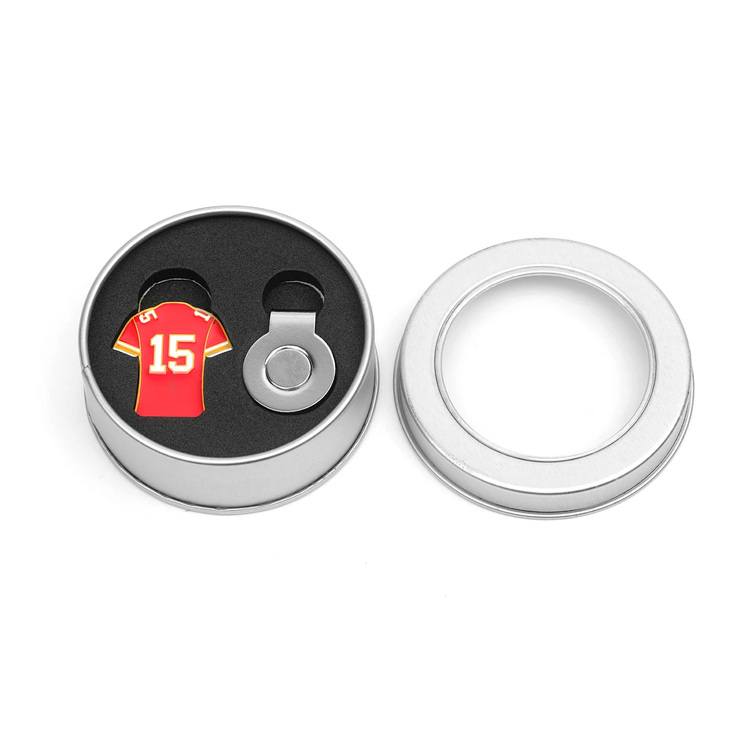 Sports Stars Jersey Design Gift Box Golf Ball Marker with Magnetic Hat Clip Set