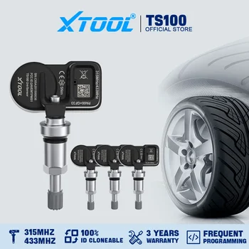XTOOL TS100 Sensor 2 in 1 315MHz 433MHz TPMS Sensor Tire Repair Tools TPMS Scanner Pressure Monitor Tester Work on TP150 IP819TP 1