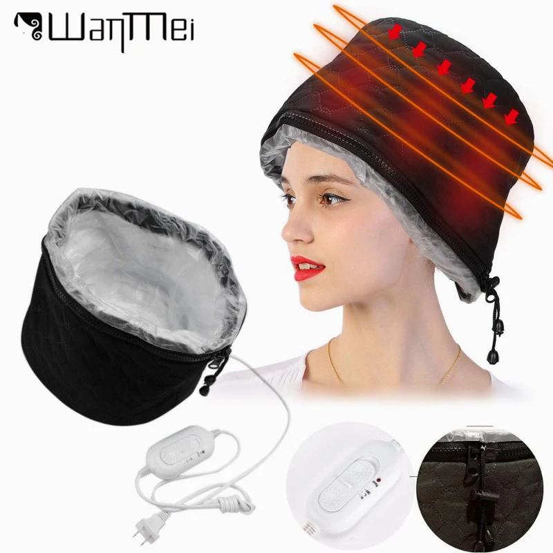 Hair SPA Cap Electric Heating Hat Adjustable Hot Oil Treatment Hat Hair Care Hair Styling Steamer Thermal Heat Cap Hair Spa Home