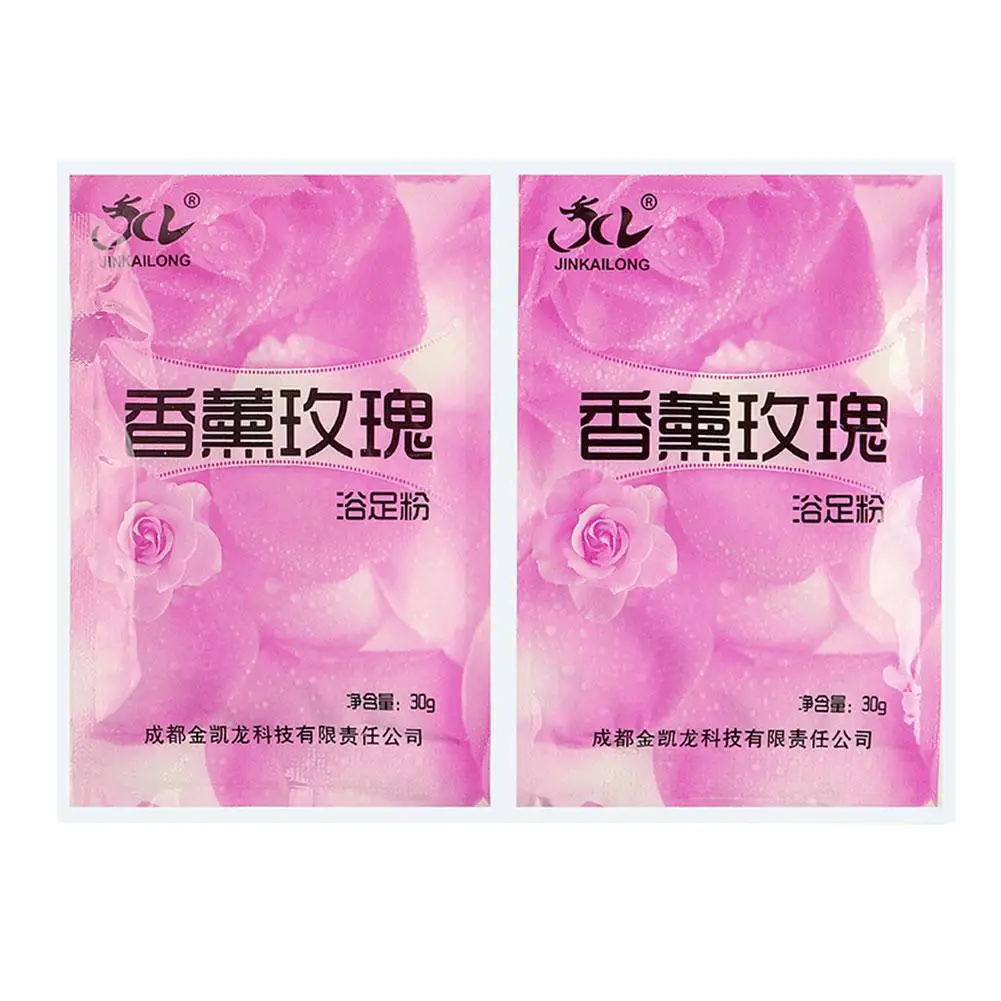 2bag Rose Bubble Bath Powder Foot Bath Crystal Foot Salt SPA Pedicure Spa Mud Mud Exfoliation Crystal Body H7H3