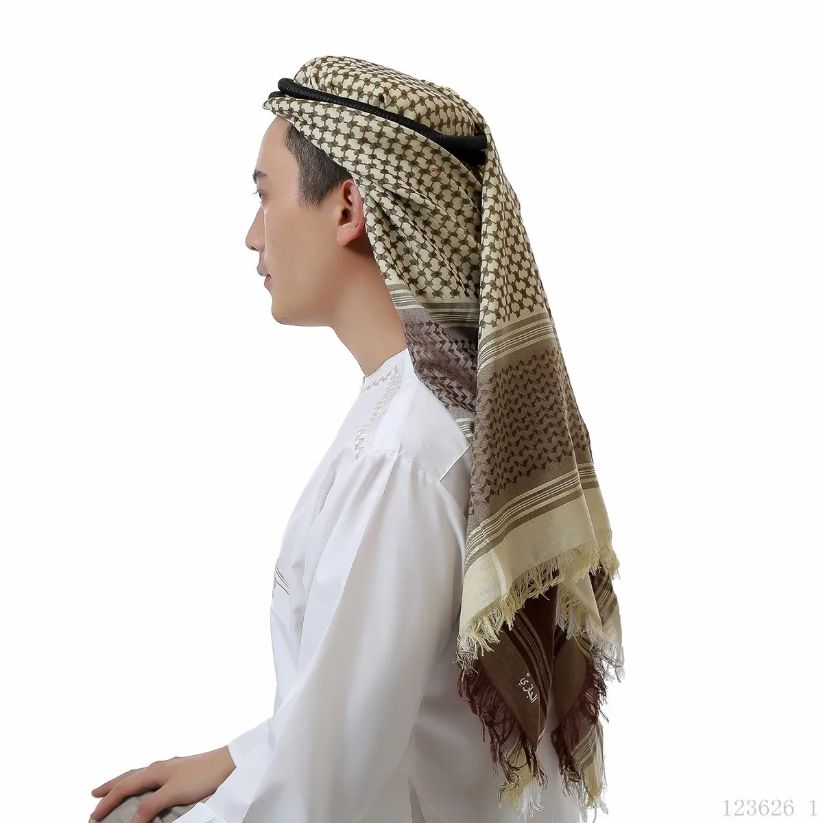To Tie A Traditional Arabic Scarf Styles Premium Black And White