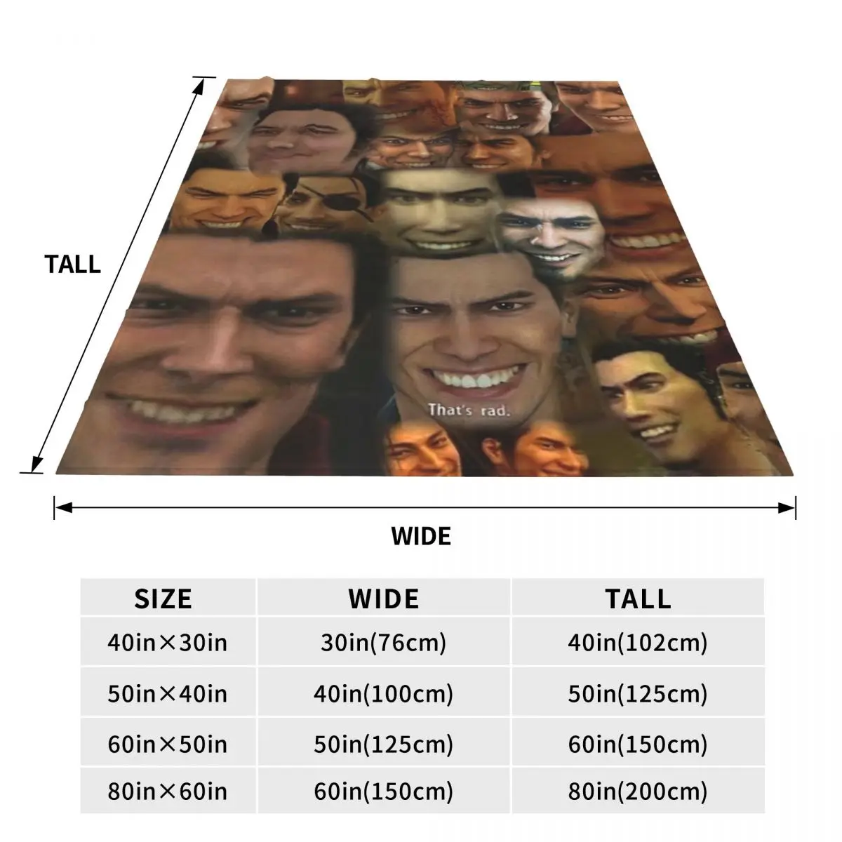 Happy Kazuma Kiryu Blankets Flannel Portable Sofa Throw Blankets For Couch Bedding Travel Throws Bedspread Quilt 3