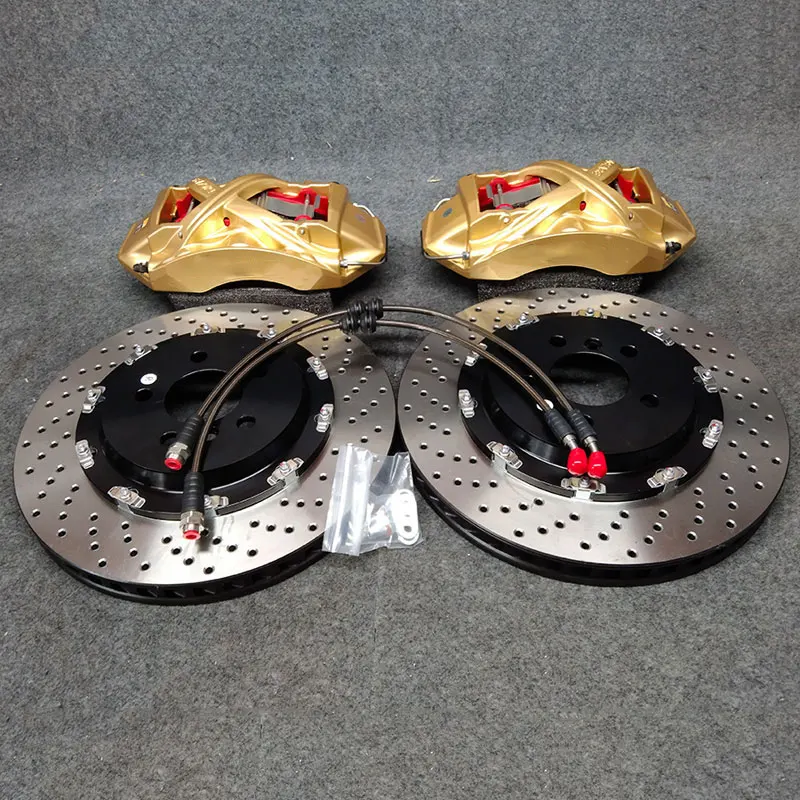Front 6pot X61 gold color caliper Rear V4 + Eparking gold caliper with 380mm disc for 2023 BMW