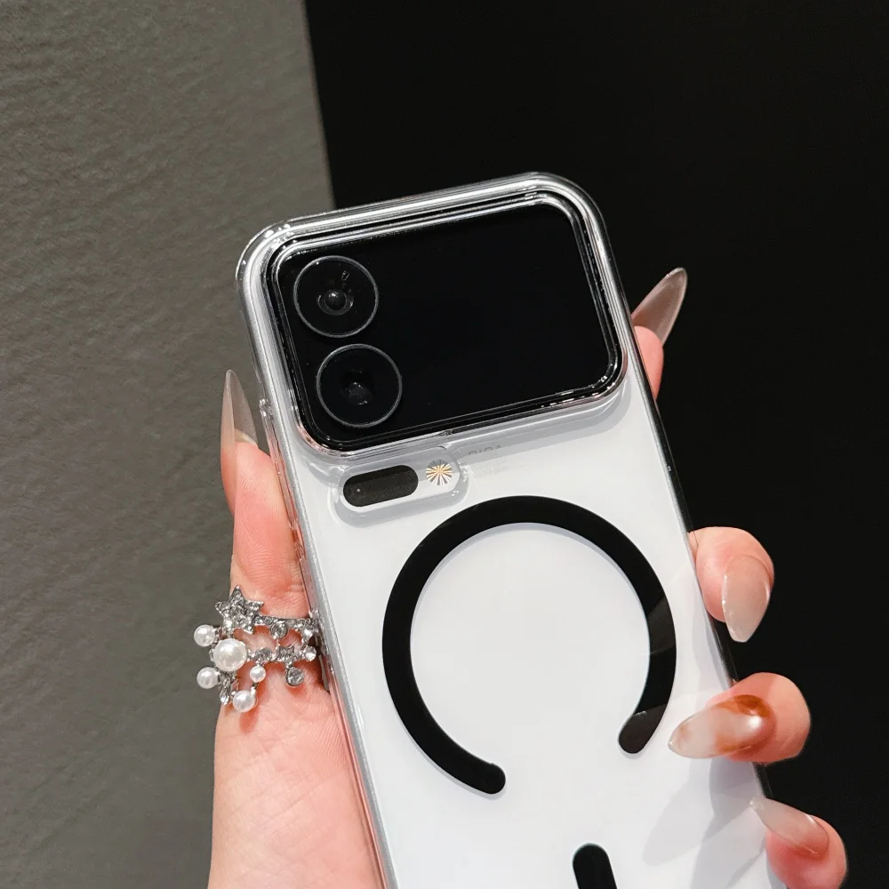 Transparent Ultra Thin Matte Hard PC Phone Case with Magnetic Wireless Charging Compatibility