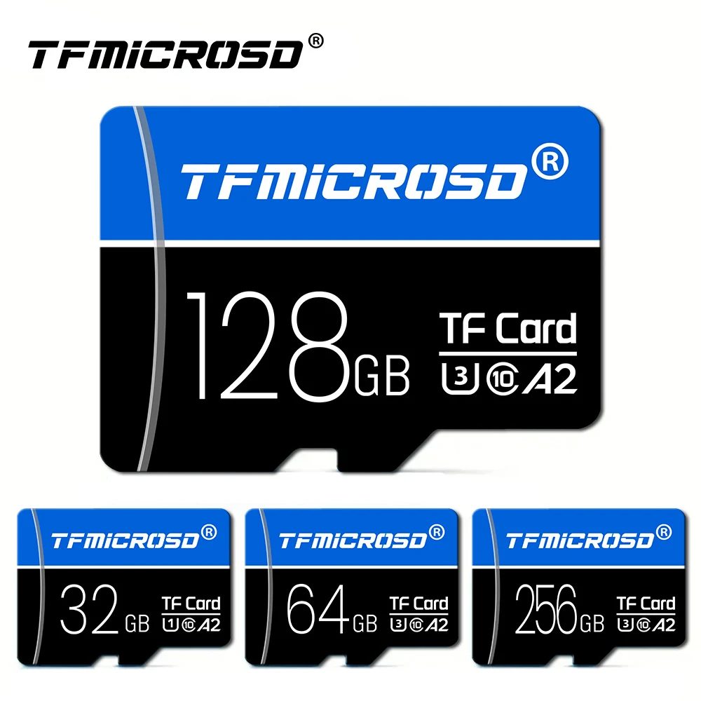 Karta Pamięci Tfmicrosd 256Gb U3 C10 Mini Sd/Tf Cartão De Memória 256Gb 128Gb 32Gb Dla Telefonów Nintendo Przełącznik Kamery 4K Tv