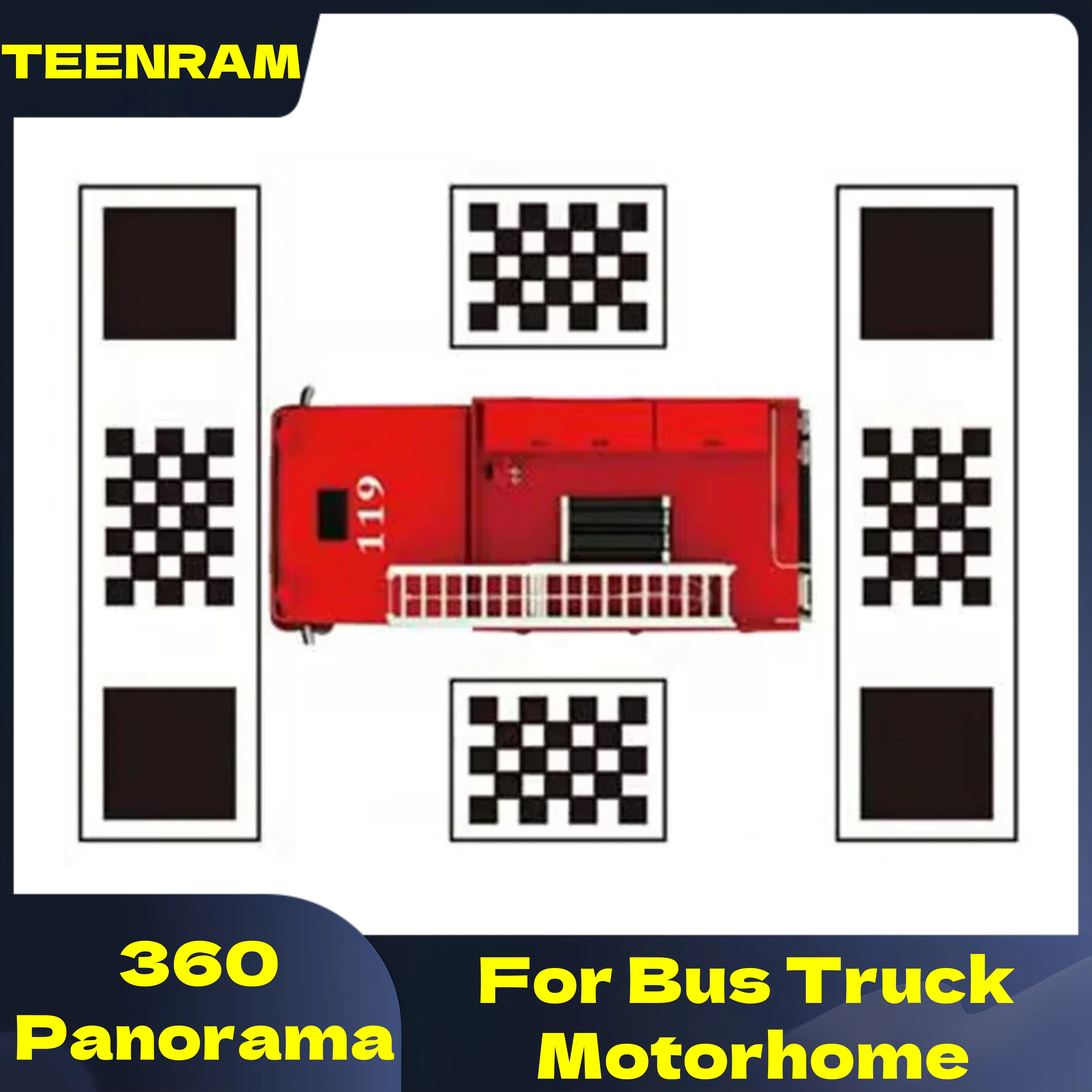 TEENRAM Calibration Cloth For DV700AI 360 Panorama Imaging System RV Bus Truck Motorhome