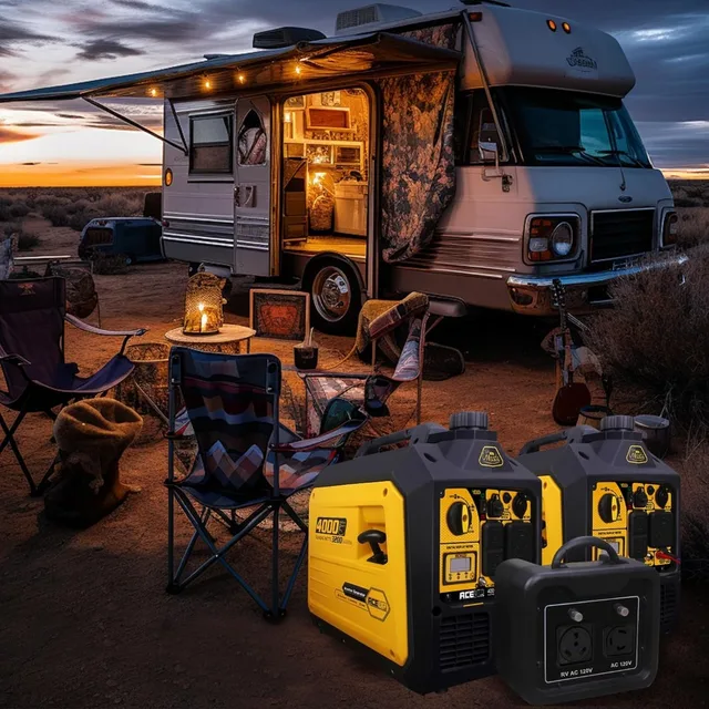 4000W Portable Inverter Generator Gas Powered Quiet RV Ready 2