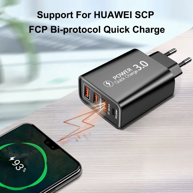 60W USB tip C punjač Quick Charge 3.0 mobilni telefon 4 porta zidni brzi PD punjač adapter za iPhone 13 12 Pro Max Samsung Xiaomi 2