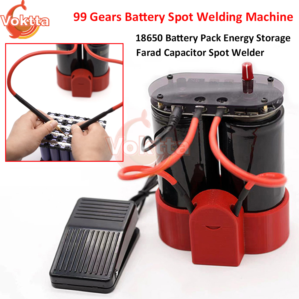 99 Gears Spot Welder Farad Capacitor Battery Spot Welding Machine Control Board 18650 Battery Pack Energy Storage Welders Tools