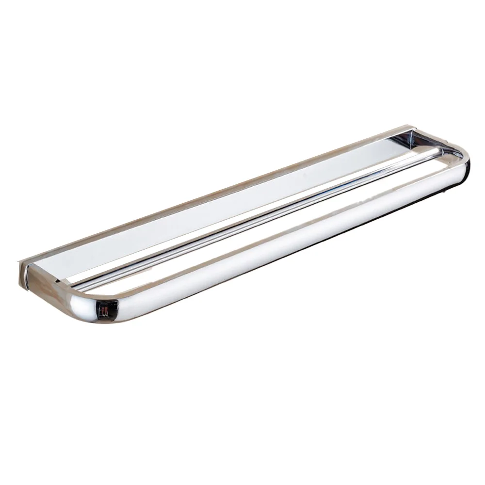 Chrome Finish Bathroom Accessory / Modern Wall Mounted Double Towel Bars Holder Lba832