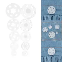 100Pcs Transparent  ABS Plastic Invisible Snap Fasteners Press Button DIY Handmade Crafts  Round Flatback Stud Sewing Accessory 2
