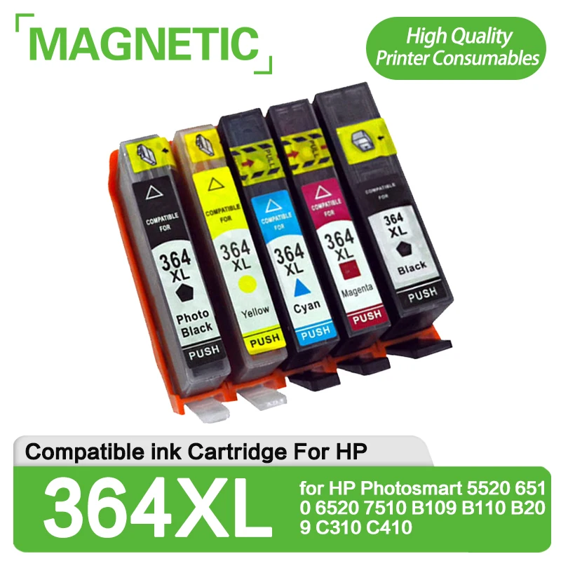 Cartucce Di Inchiostro Compatibili Per Hp364 364 364Xl Per Hp Photosmart 5520 6510 6520 7510 B109 B110 B209 C310 C410