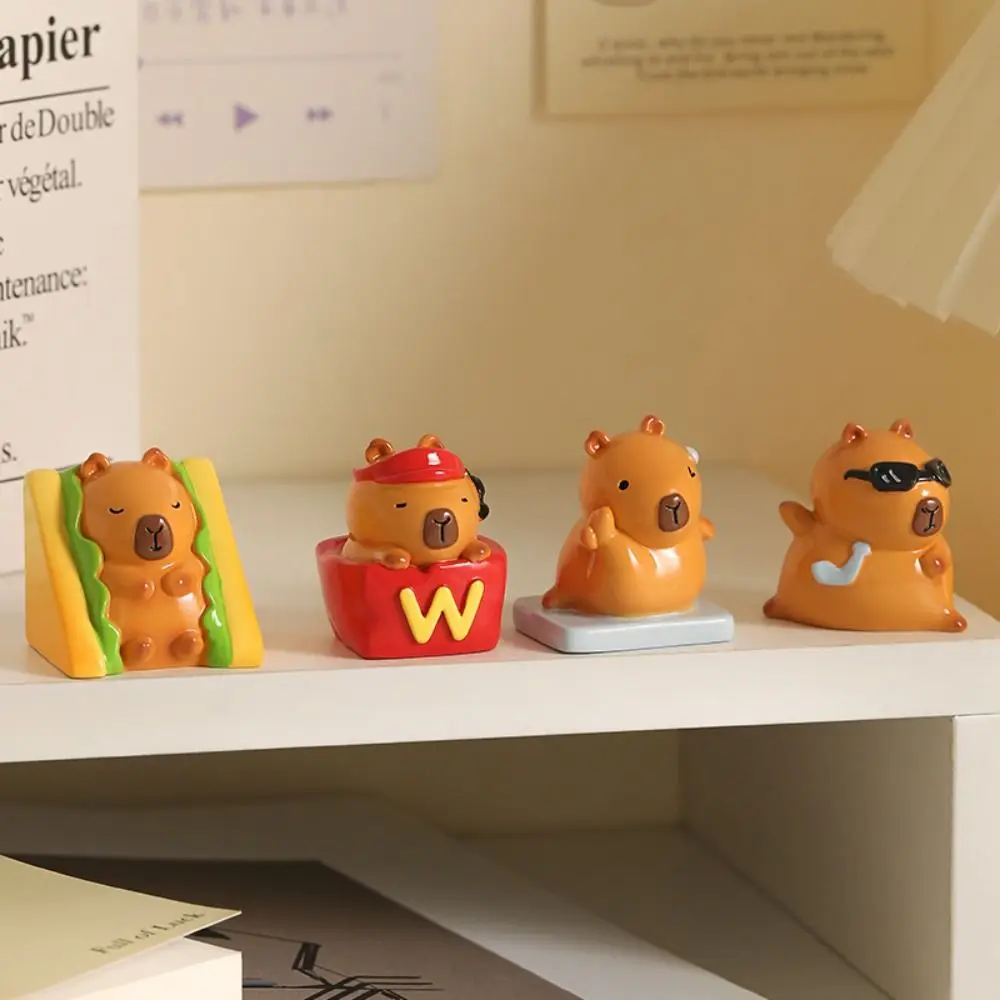 

Фигурка капибара, фигурка, игрушки, украшение торта, модель, мультяшная имитация, модель капибары, милая капибара, животные