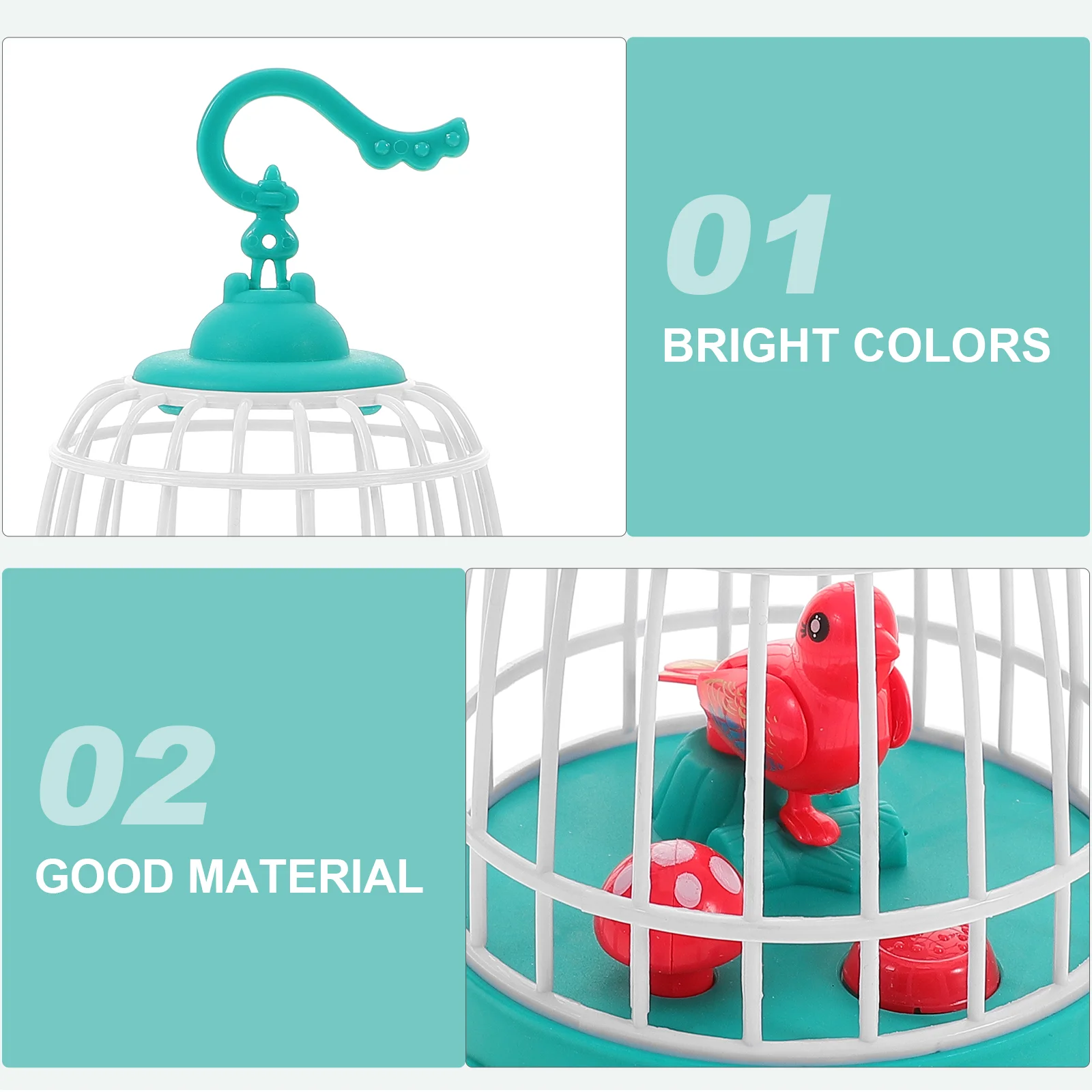 Bird Cage Toy Voice Control Audio-activated Birds Talking Parrot Kid Toys Simulation Whistling Plastic Child Parakeet 2