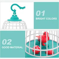 Bird Cage Toy Voice Control Audio-activated Birds Talking Parrot Kid Toys Simulation Whistling Plastic Child Parakeet 2