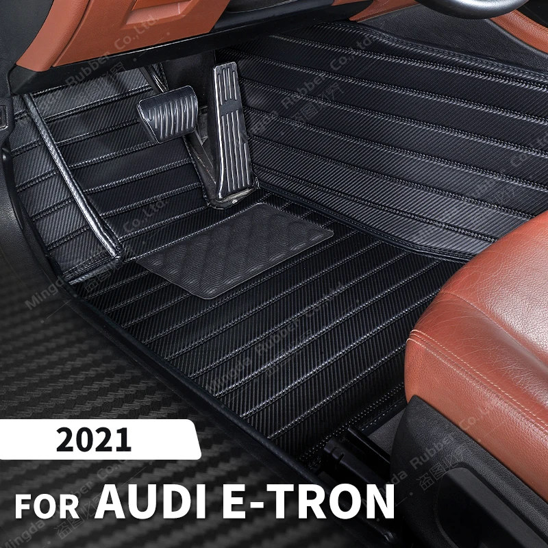 

Напольные коврики из углеродного волокна на заказ для Audi e-tron 2021 футов, коврик, аксессуары для интерьера автомобиля