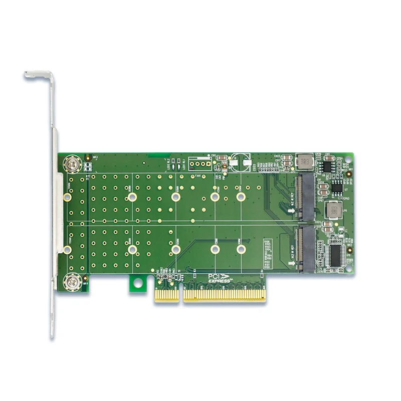 PCIe x8 to 'Dual M.2 M Key NVMe Adapter Expansion Card for Motherboard Bifurcation