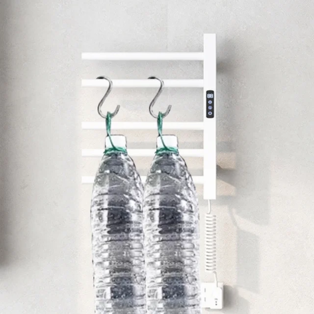 ราวแขวนผ้าเช็ดตัวไฟฟ้าอัจฉริยะในห้องน้ำ พร้อมตัวตั้งเวลา หมุนได้ ควบคุมอุณหภูมิด้วยระบบสัมผัส ติดผนัง ปรับอุณหภูมิได้ 4