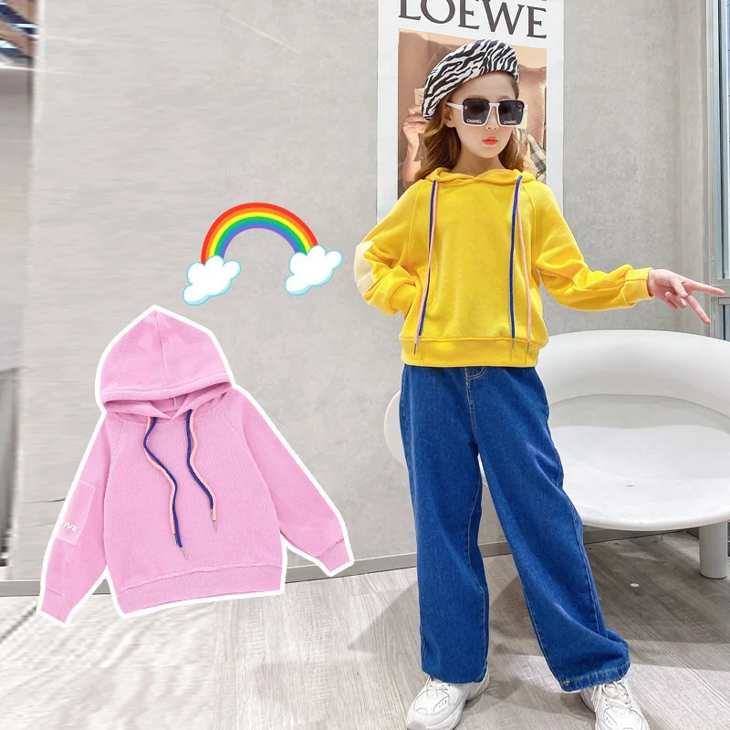 

Girls' Hoodies Sweatshirts Jacket 2022 Charming Spring Autumn Thicken Overcoat Cotton High Quality School Baby's Kids Children's