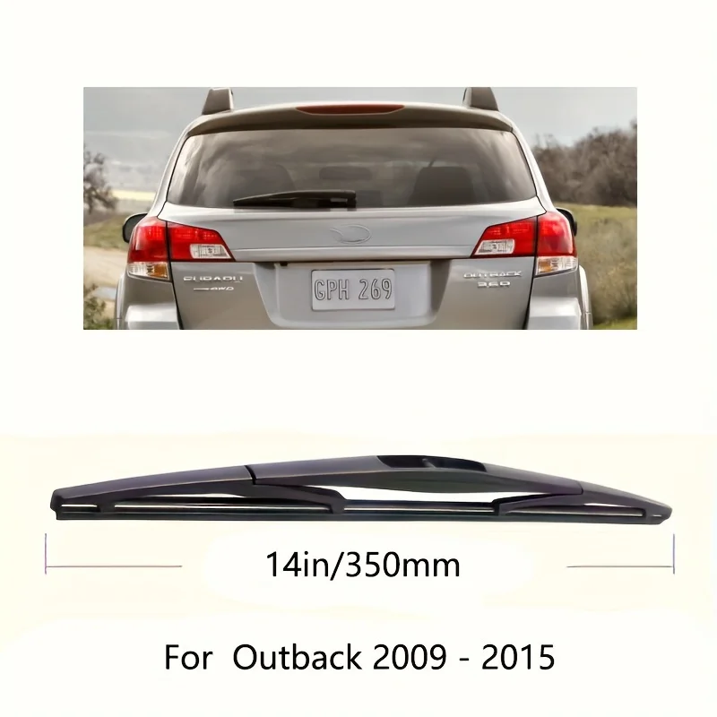 14" Rear Wiper Blade   Windshield Windscreen Clean Tailgate Window Car Rain Brush For Subaru Outback 2009 - 2015 3