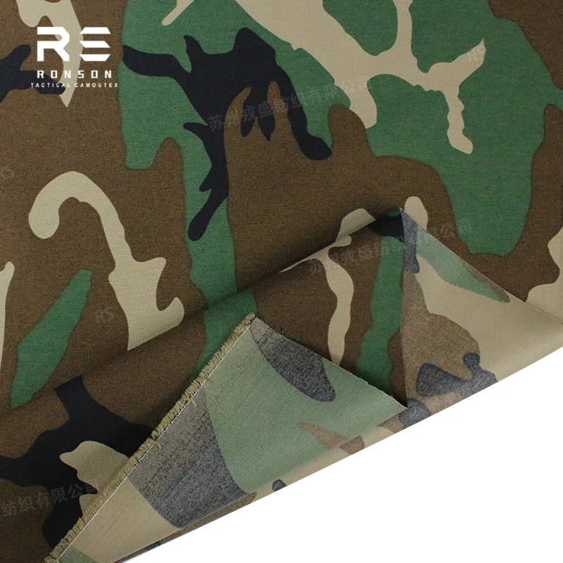 hot sale 500D nylon oxford M81 Woodland camo camouflage tactical fabric use for bag vest in stock